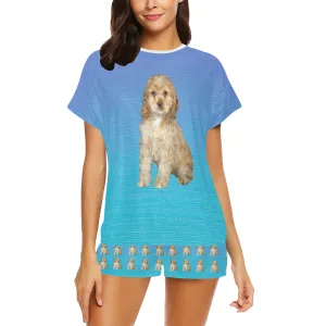 2 Piece Cocker Spaniel PJ Set - Buff Puppy