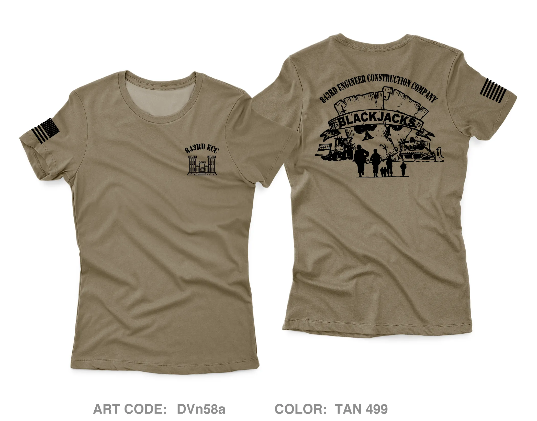 843RD Engineer Construction Company Core Women's SS Performance Tee - DVn58a