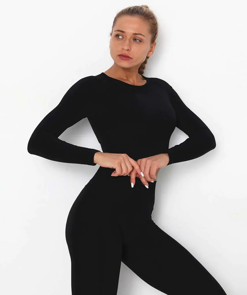 Achieve Long Sleeve Crop Top