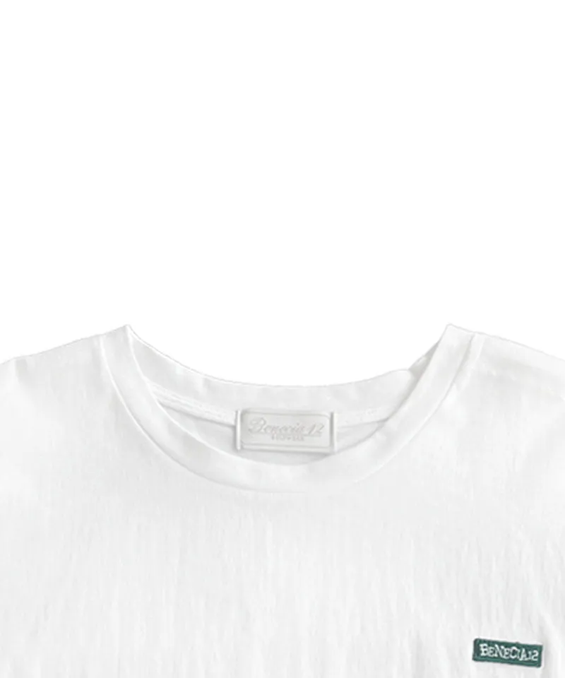 BENECIA 12 Cotton Shirring Tee - White