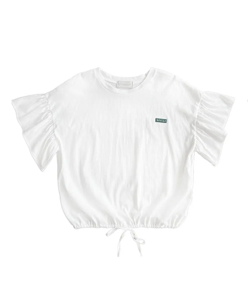 BENECIA 12 Cotton Shirring Tee - White