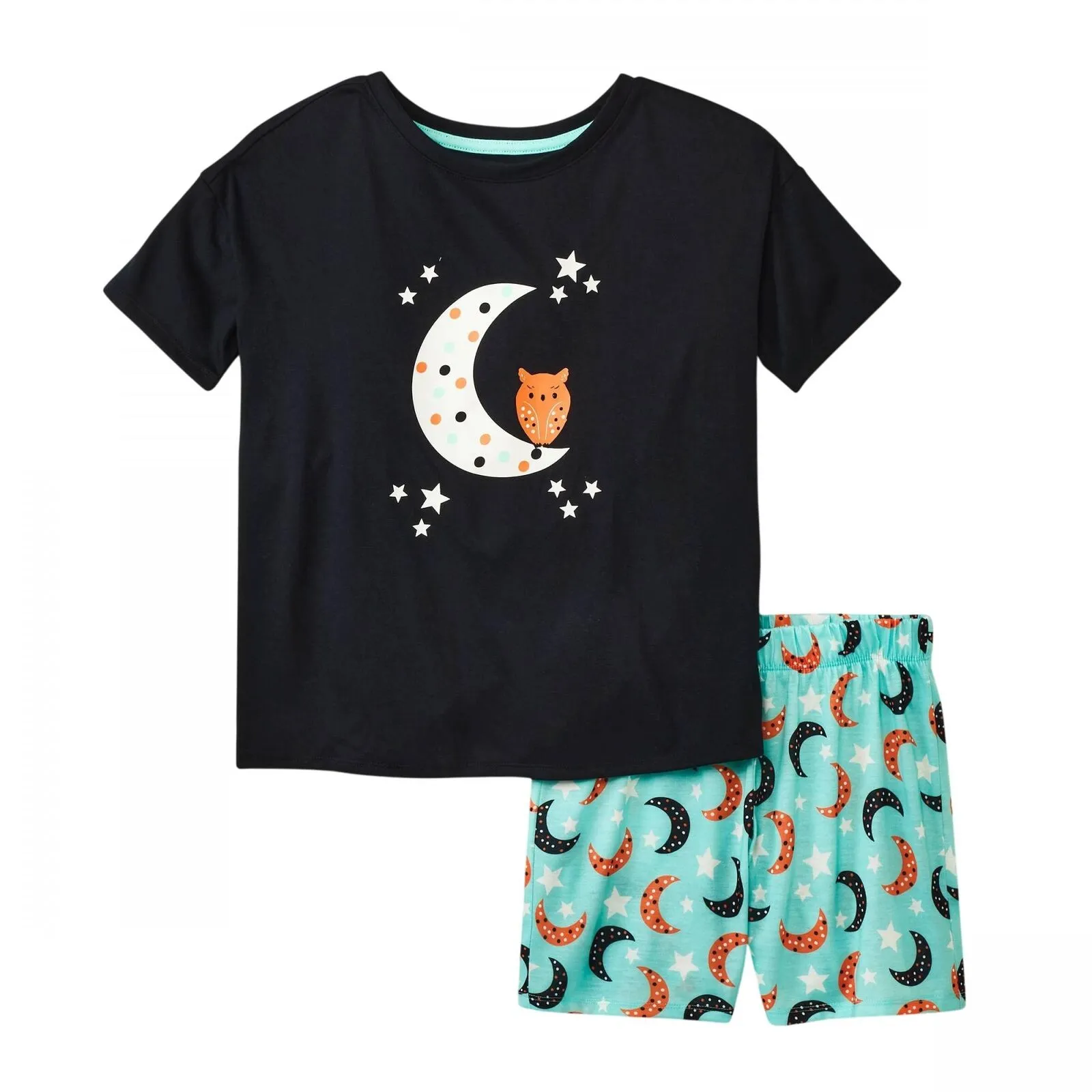 Cat & Jack Girls 2pc Short Sleeve Pajama Shirt Shorts Set 88094711