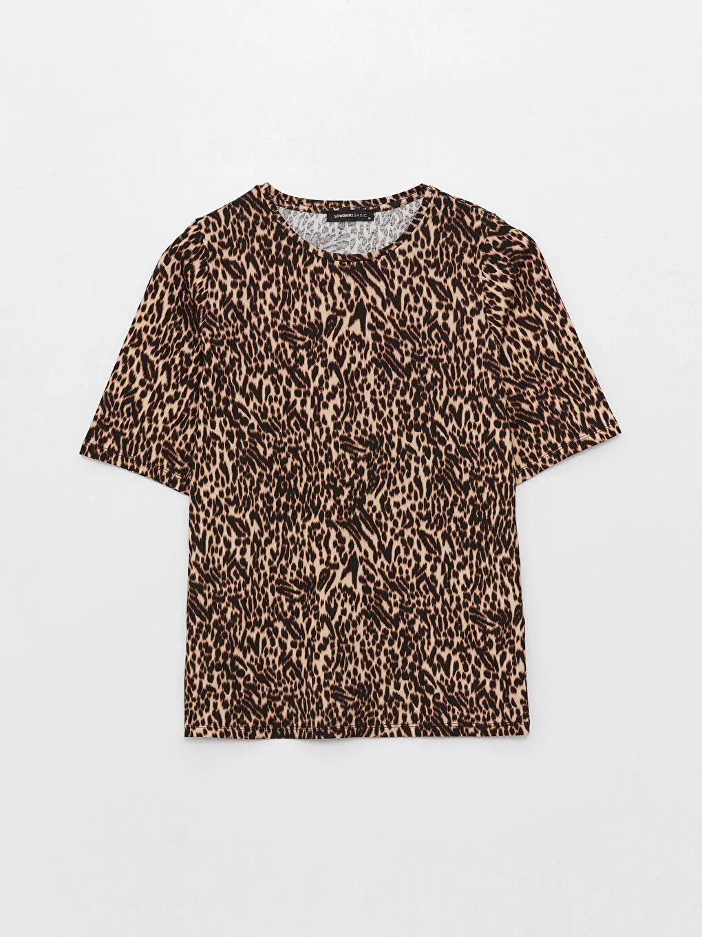 Crew Neck Patterned Short Sleeve Women's T-Shirt