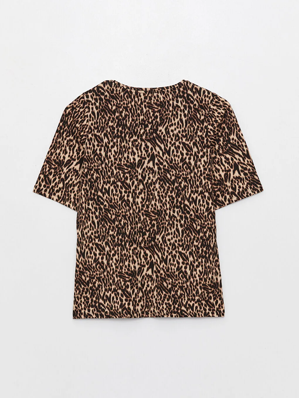 Crew Neck Patterned Short Sleeve Women's T-Shirt