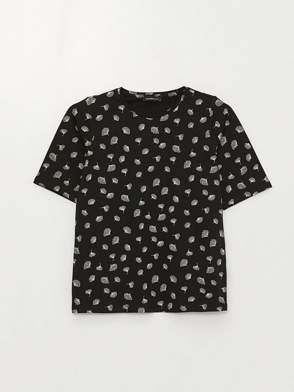 Crew Neck Patterned Short Sleeve Women's T-Shirt