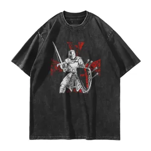 Crusade Templars Knight Washed T-Shirt