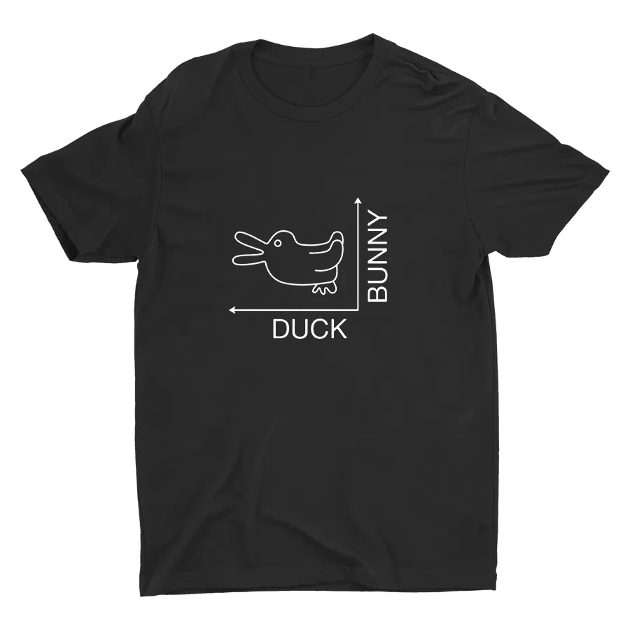 DUCK? or BUNNY? Printed Cotton Tee