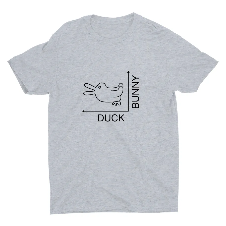 DUCK? or BUNNY? Printed Cotton Tee