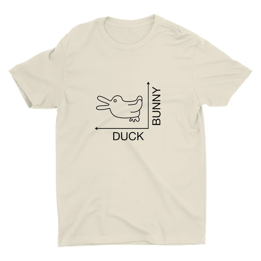 DUCK? or BUNNY? Printed Cotton Tee