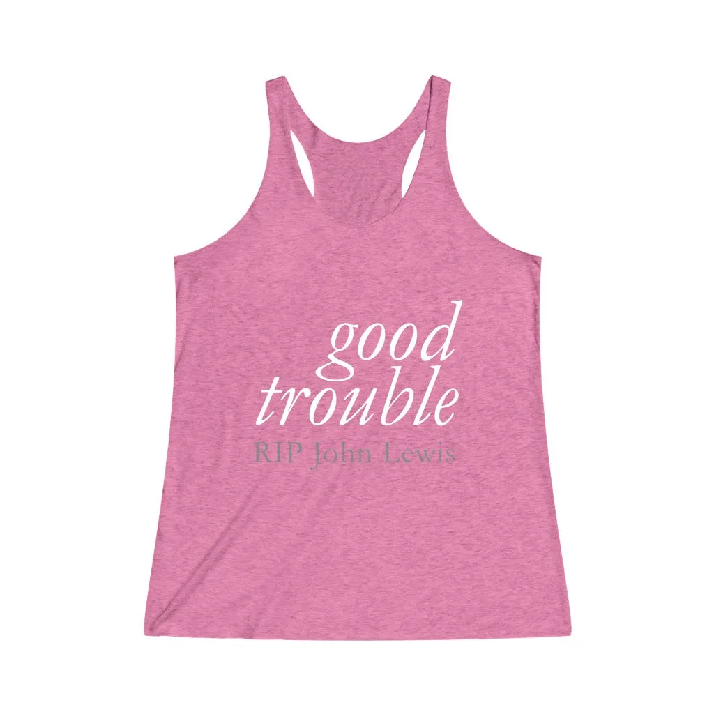 GOOD TROUBLE© - Women's Tri-Blend Racerback Tank