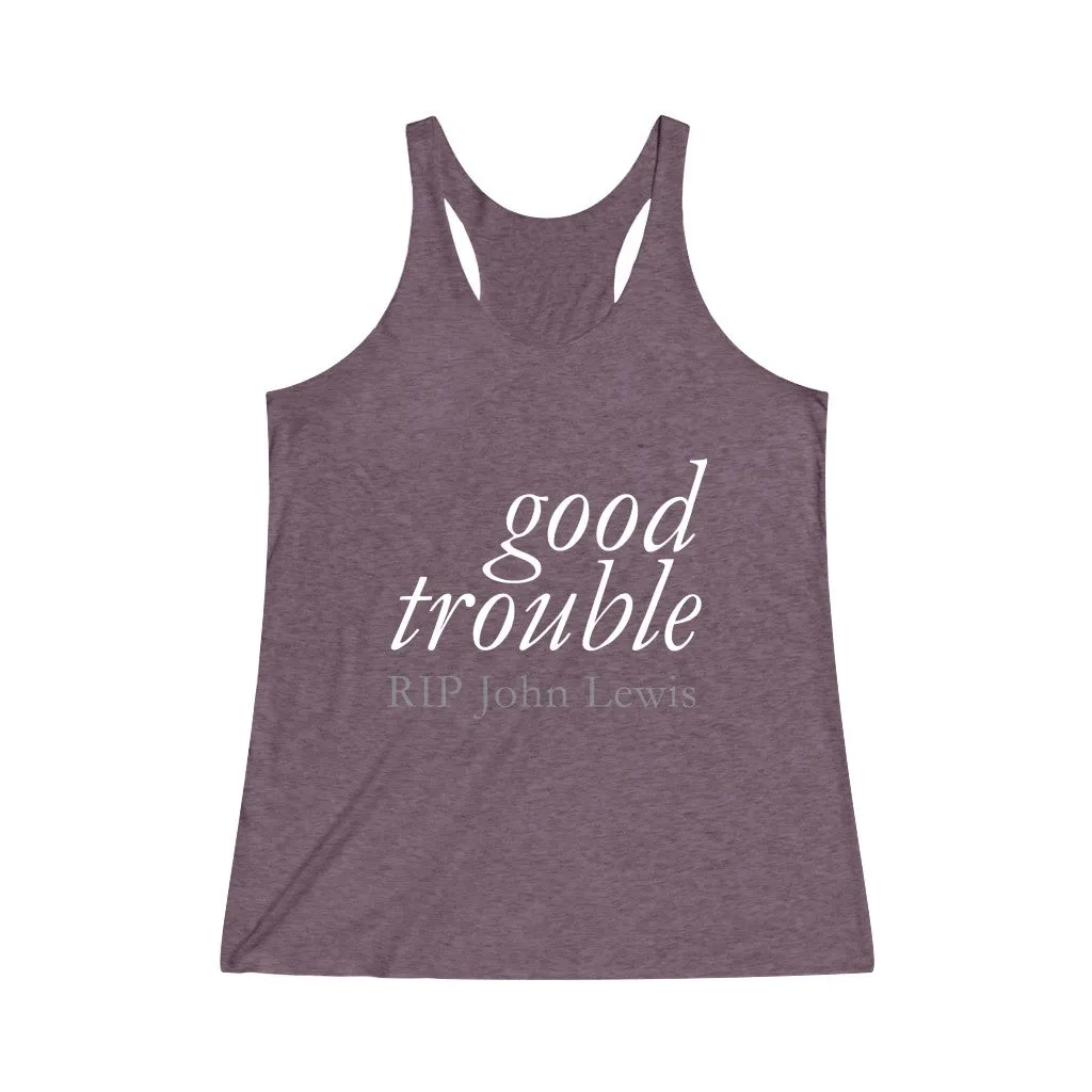 GOOD TROUBLE© - Women's Tri-Blend Racerback Tank