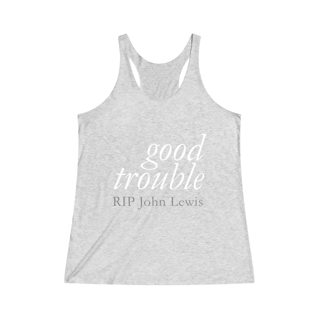 GOOD TROUBLE© - Women's Tri-Blend Racerback Tank