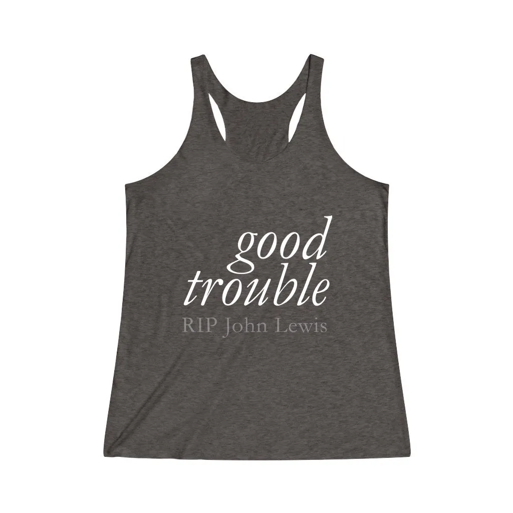 GOOD TROUBLE© - Women's Tri-Blend Racerback Tank
