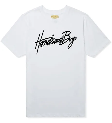 HANDSOMEBOY® HANCOCK SCRIPT T - WHITE w/ BLACK