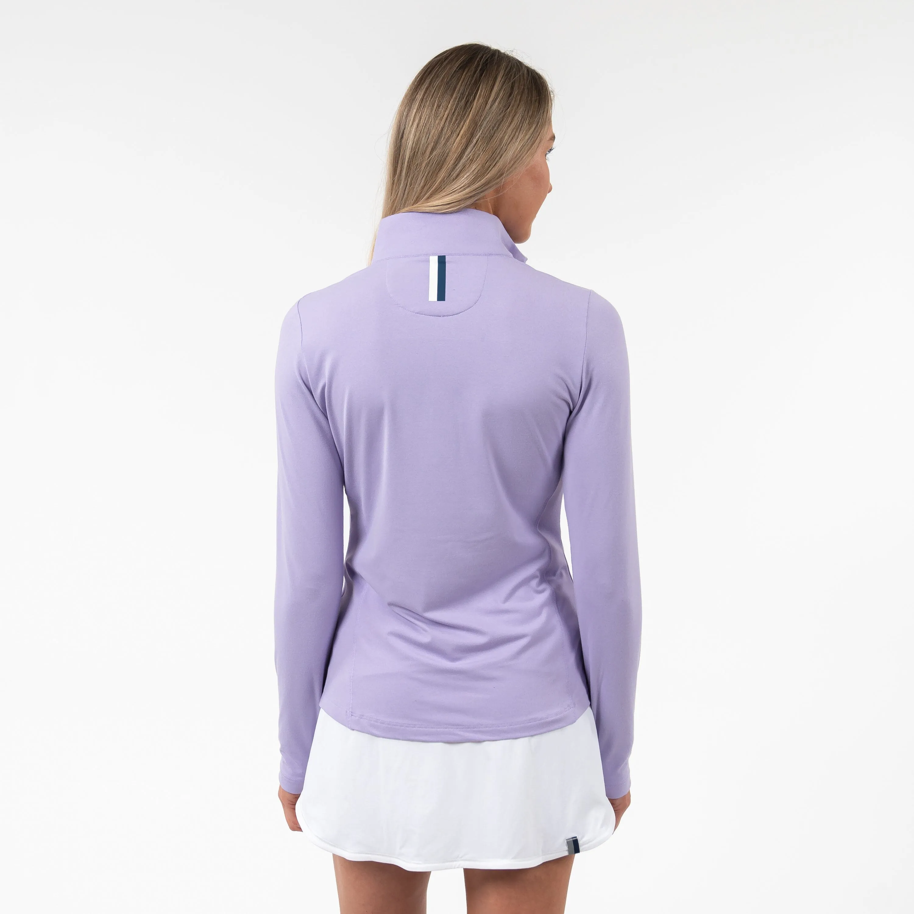 Heather Performance Q-Zip | Heather - Lavender/Tulip