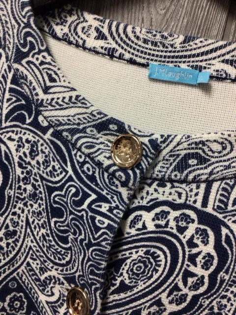 J. McLaughlin Paisley Cardigan Size Large