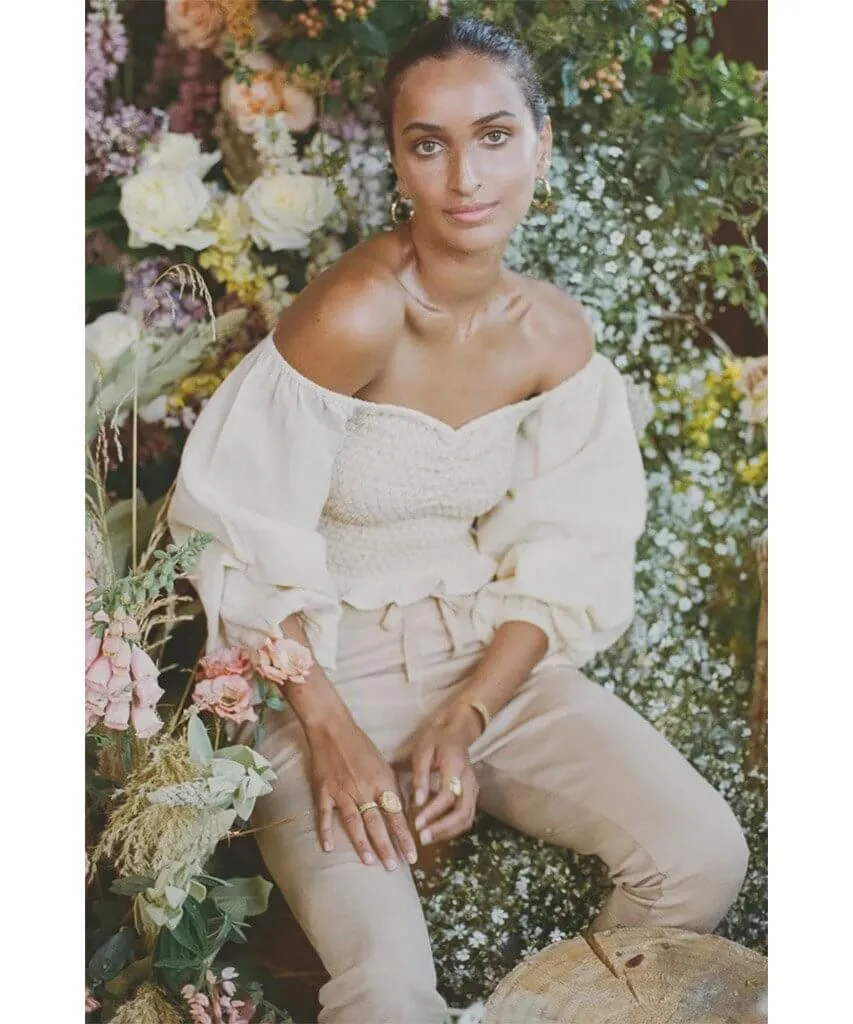 Jessie Jane Cropped Blouse Honey