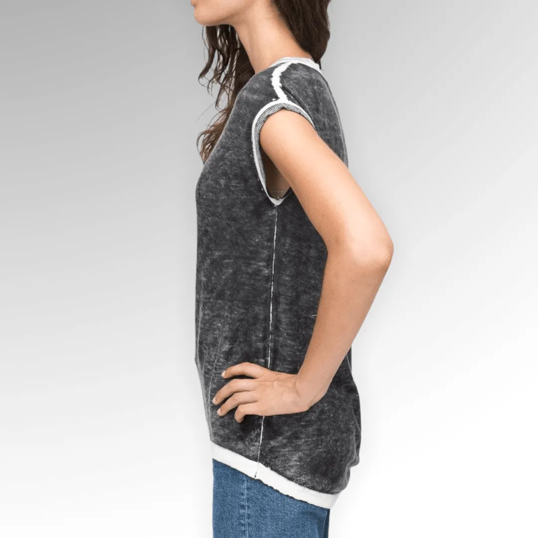 Kokun Overdyed Cap Sleeve Tee