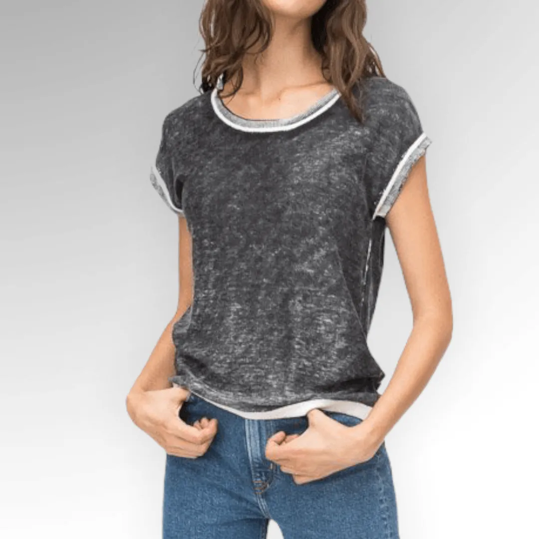 Kokun Overdyed Cap Sleeve Tee