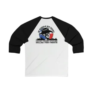 Lucky Penny Cycles DFW Skyline 3\4 Sleeve Baseball Tee