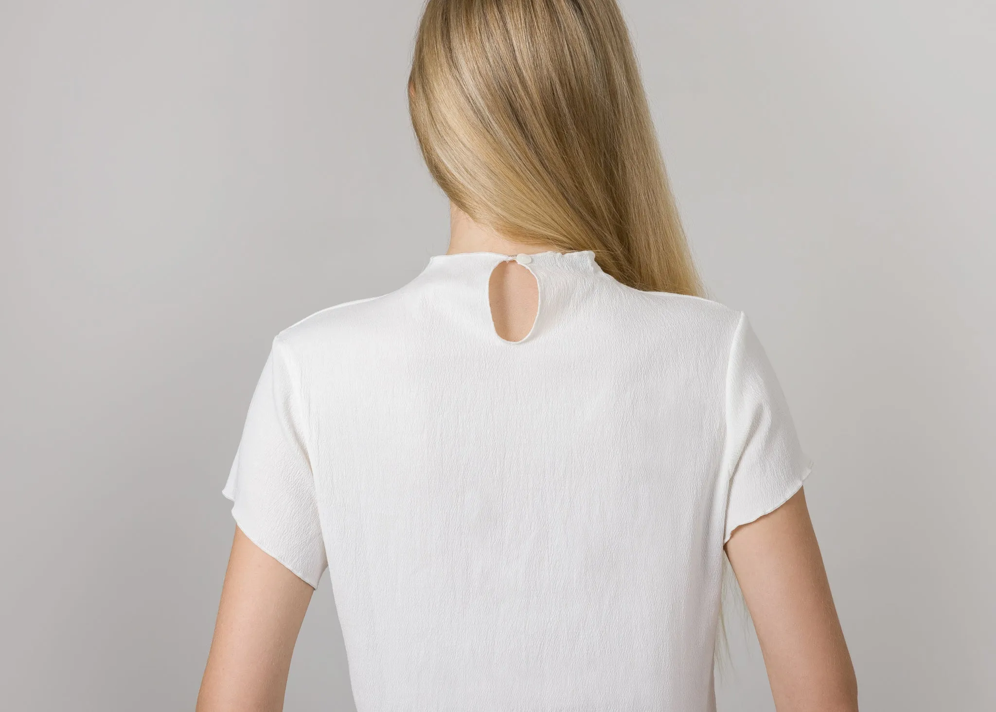 Lucy Mock Neck Top Ivory