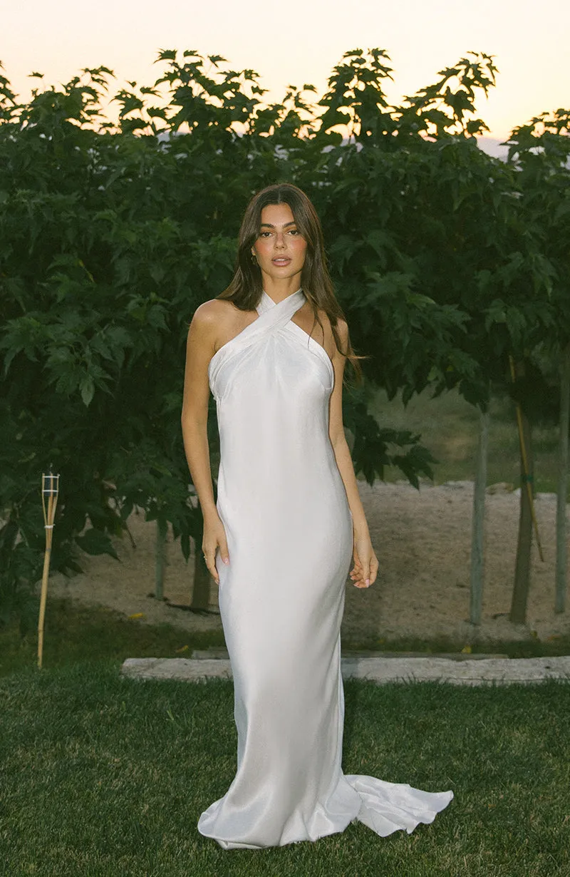 Marianne Bridal Dress with Neck Tie