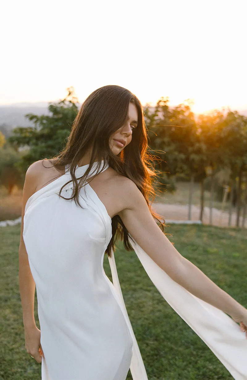 Marianne Bridal Dress with Neck Tie