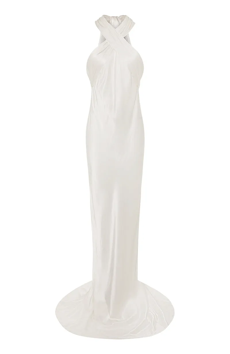 Marianne Bridal Dress with Neck Tie