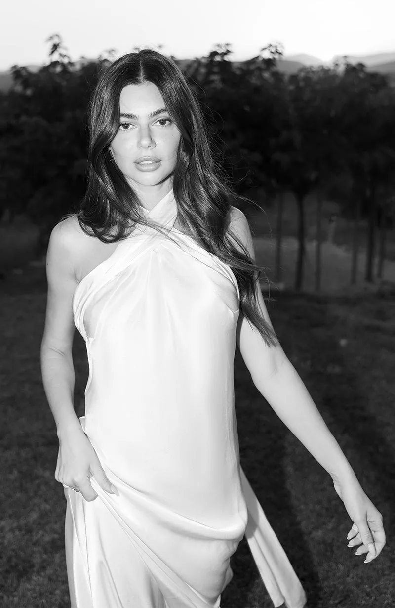 Marianne Bridal Dress with Neck Tie