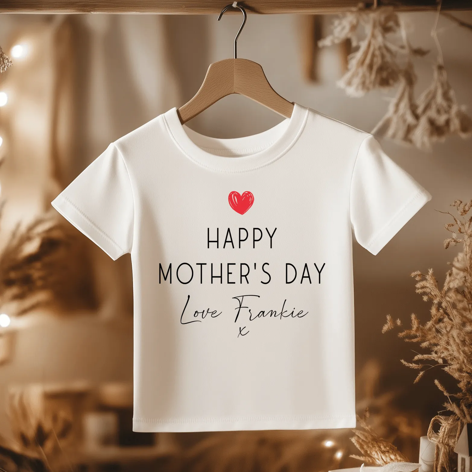 Mother's Day Heart Personalised Toddler & Kids T Shirt