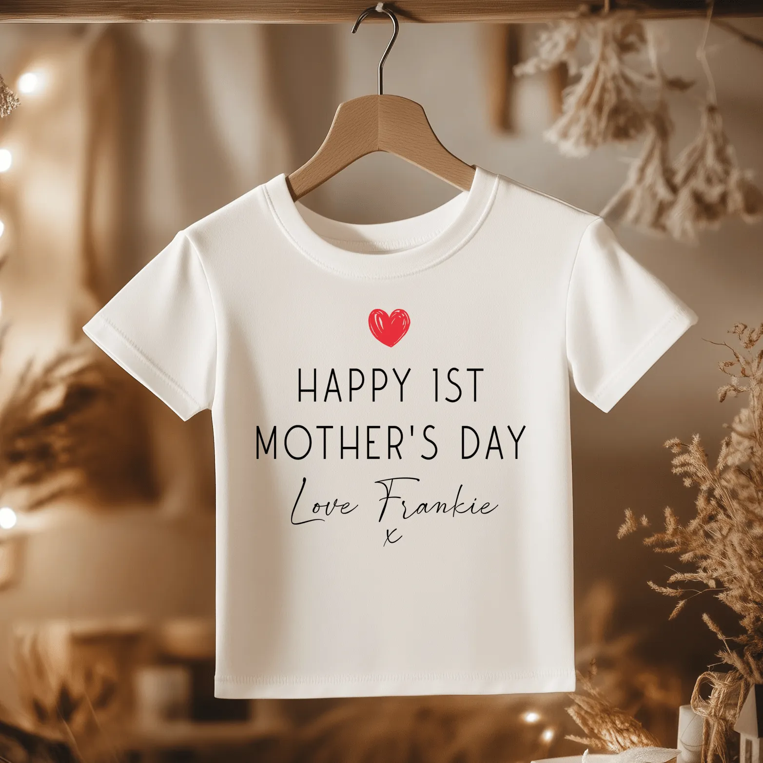 Mother's Day Heart Personalised Toddler & Kids T Shirt