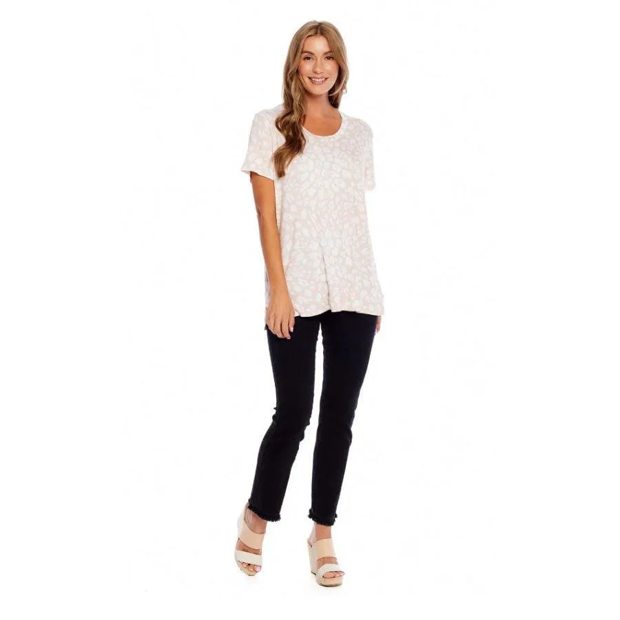 Mud Pie Zander T-Shirt - Blush Leopard