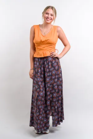 Native Youth Linen Blend Cami - Orange