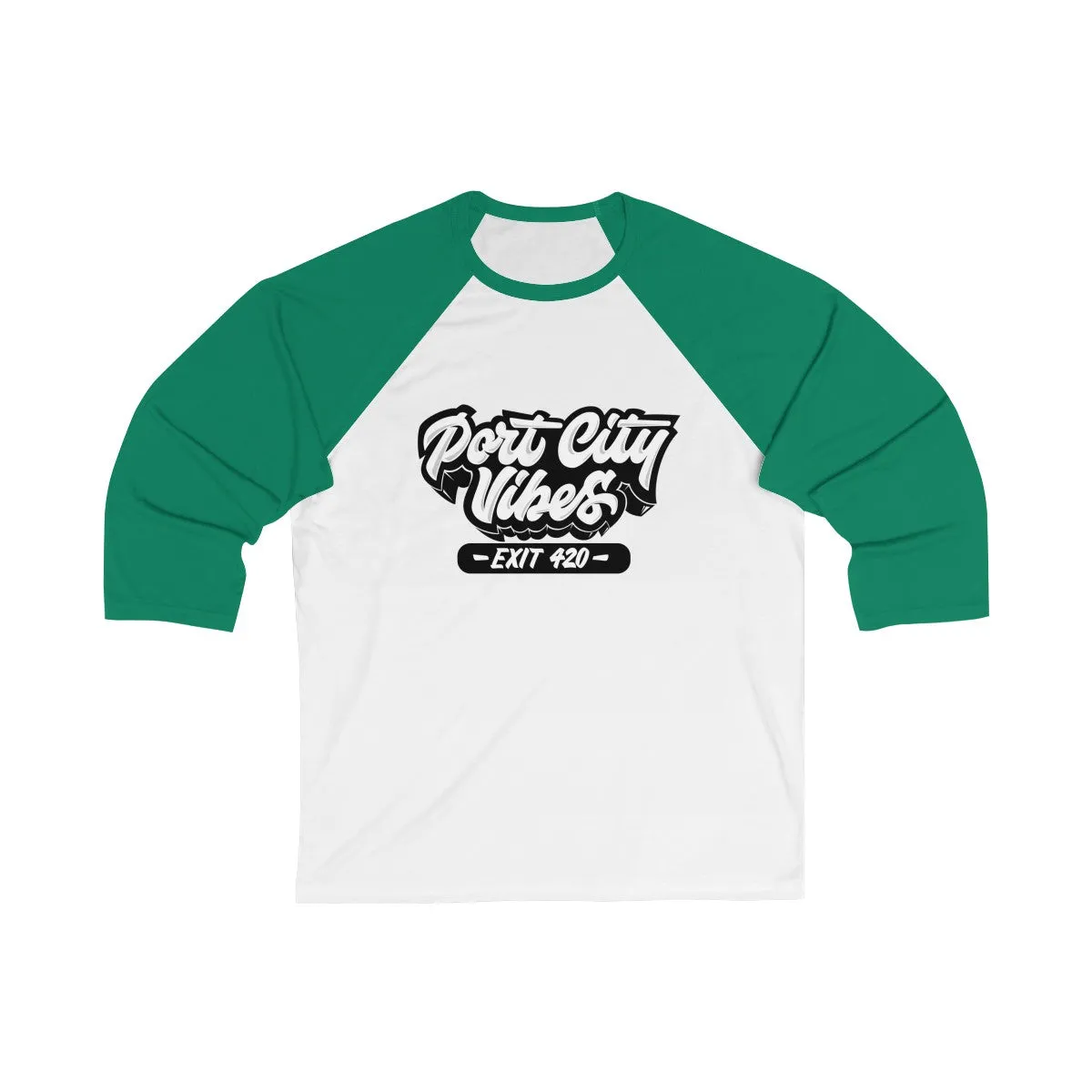 Port City Vibes (New)  3/4 Sleeve Baseball Tee