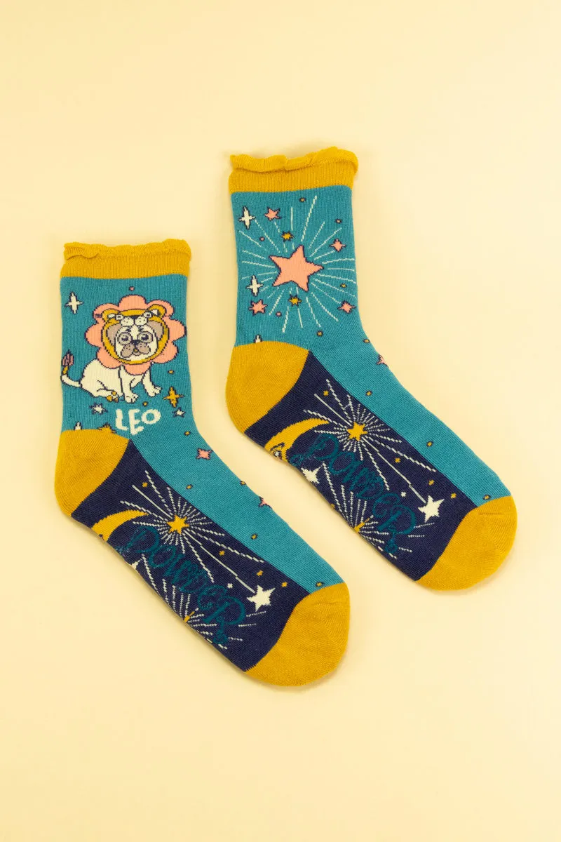 Powder Zodiac Ankle Socks Leo