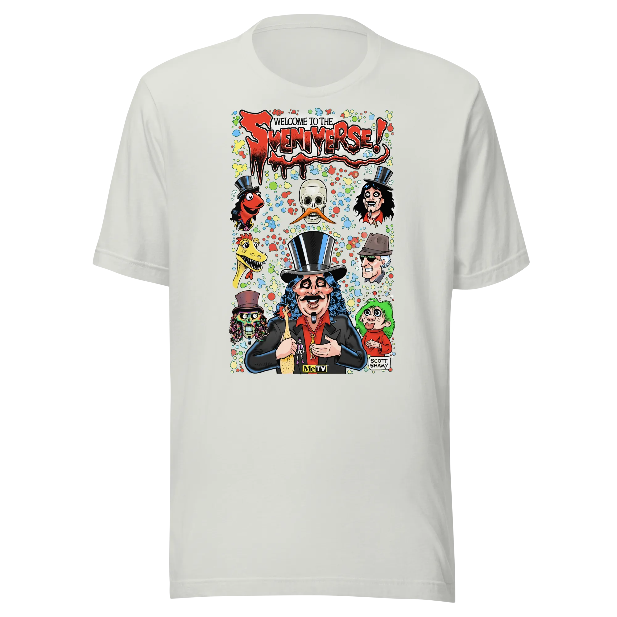 "Welcome to the Sveniverse" Svengoolie® T-Shirt by Scott Shaw! (2022 Series)