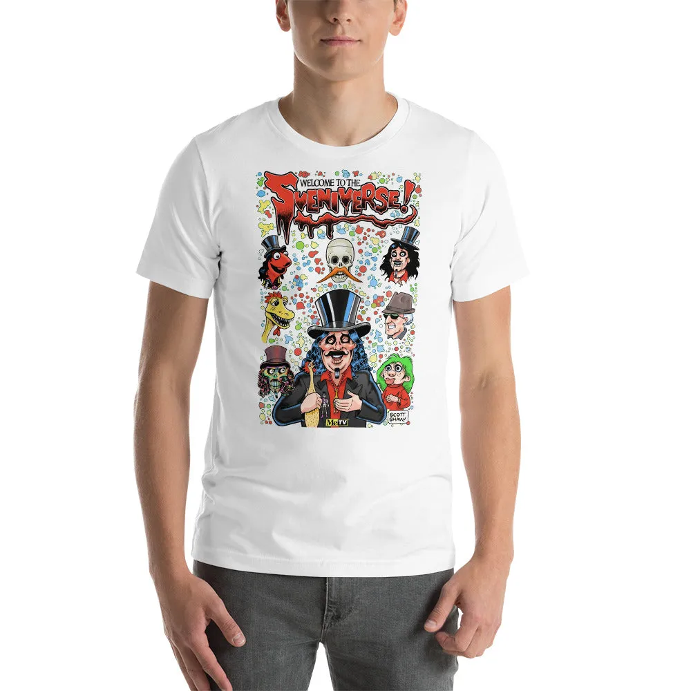 "Welcome to the Sveniverse" Svengoolie® T-Shirt by Scott Shaw! (2022 Series)