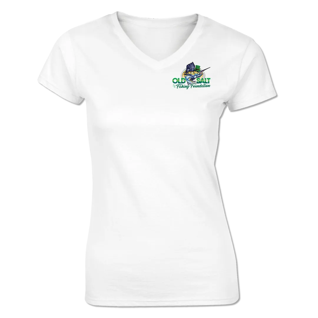 Rather Be Lucky - Marlin - Short Sleeve V-Neck Ladies Tee