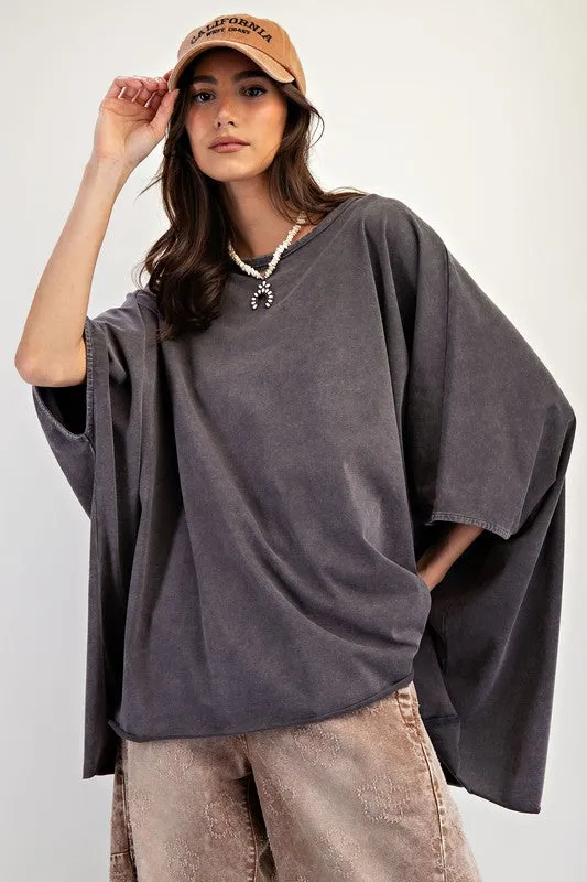 Rayon Knit Mineral Washed Tunic