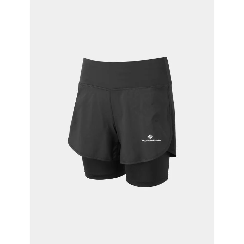 Ronhill Tech 4.5" Twin Short (Womens) - All Black