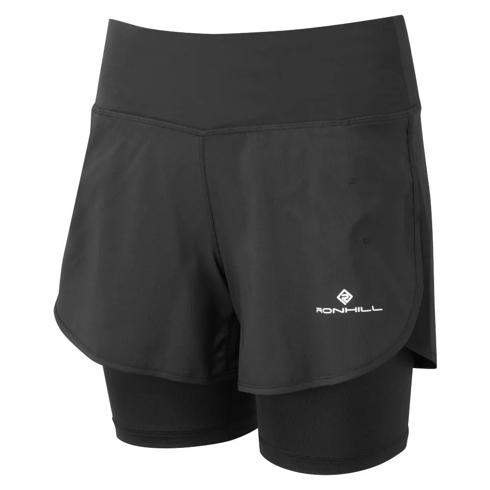Ronhill Tech 4.5" Twin Short (Womens) - All Black