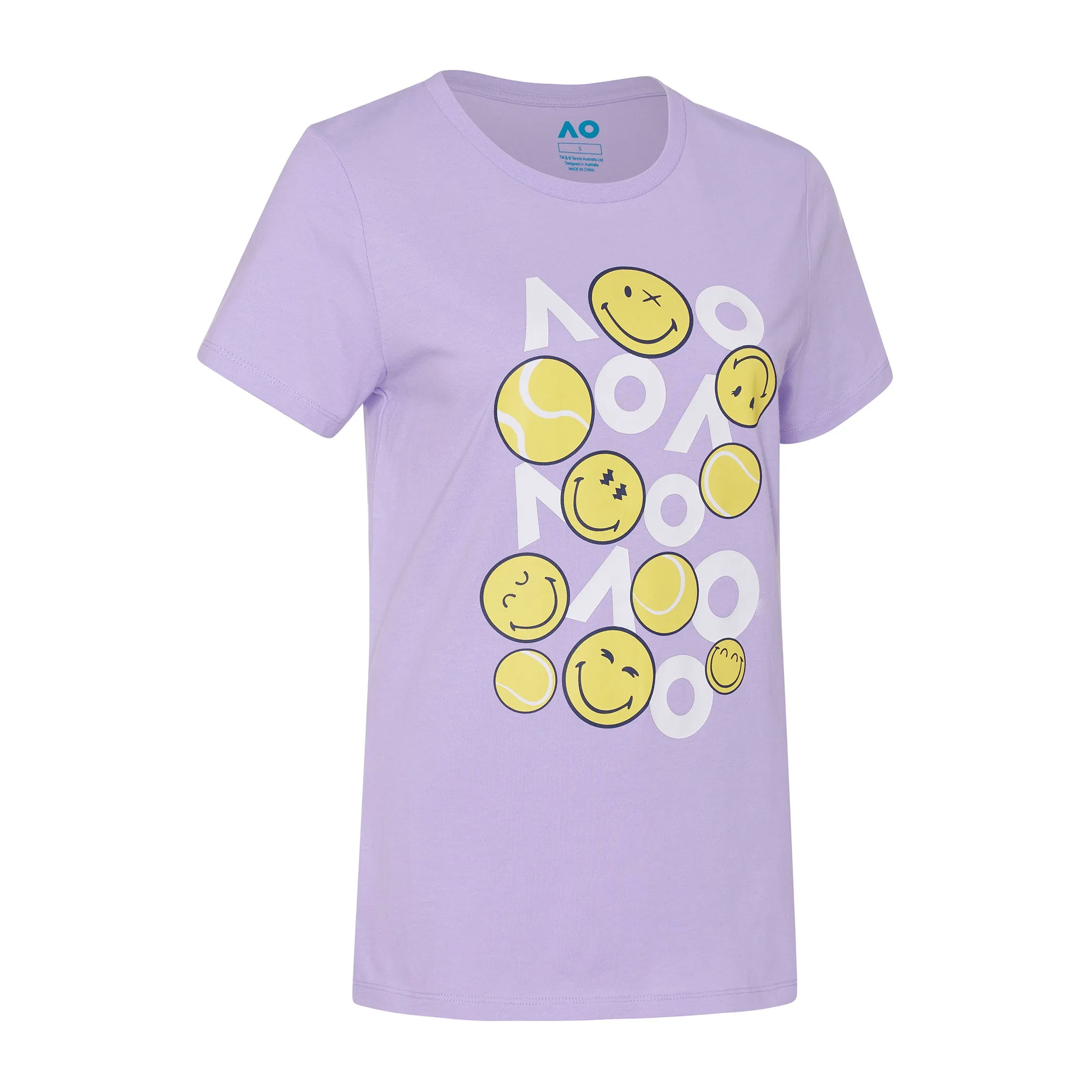 Women's T-Shirt SmileyWorld AO Tennis Balls
